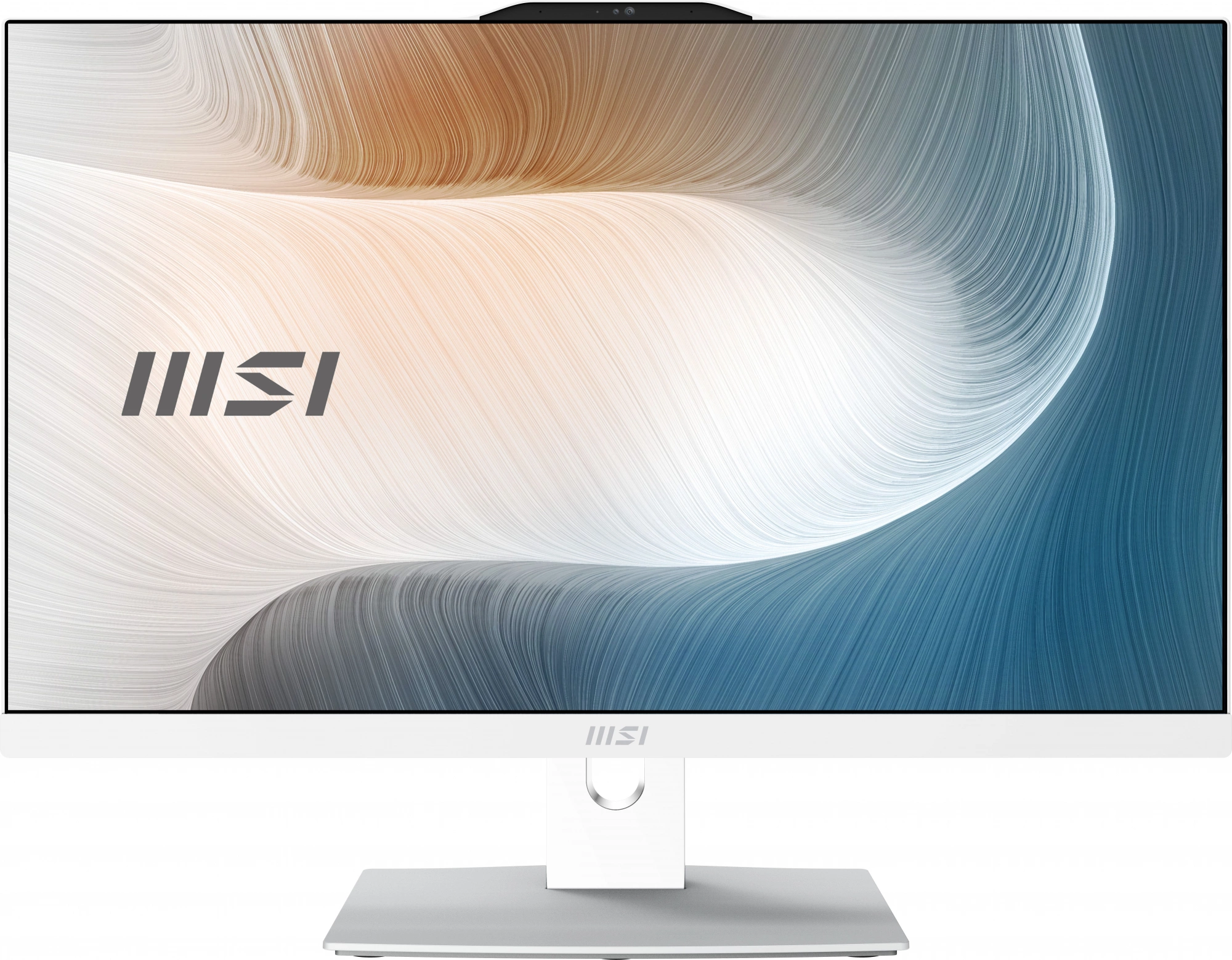 Моноблок MSI Modern AM242P 12M-674XRU 23.8" Full HD i5 1235U (1.3) 8Gb SSD512Gb Iris Xe noOS GbitEth WiFi BT 120W клавиатура мышь Cam белый 1920x1080