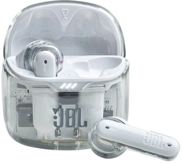 Гарнитура внутриканальные JBL Tune Flex Ghost белый беспроводные bluetooth в ушной раковине (JBLTFLEXGWHTCN)