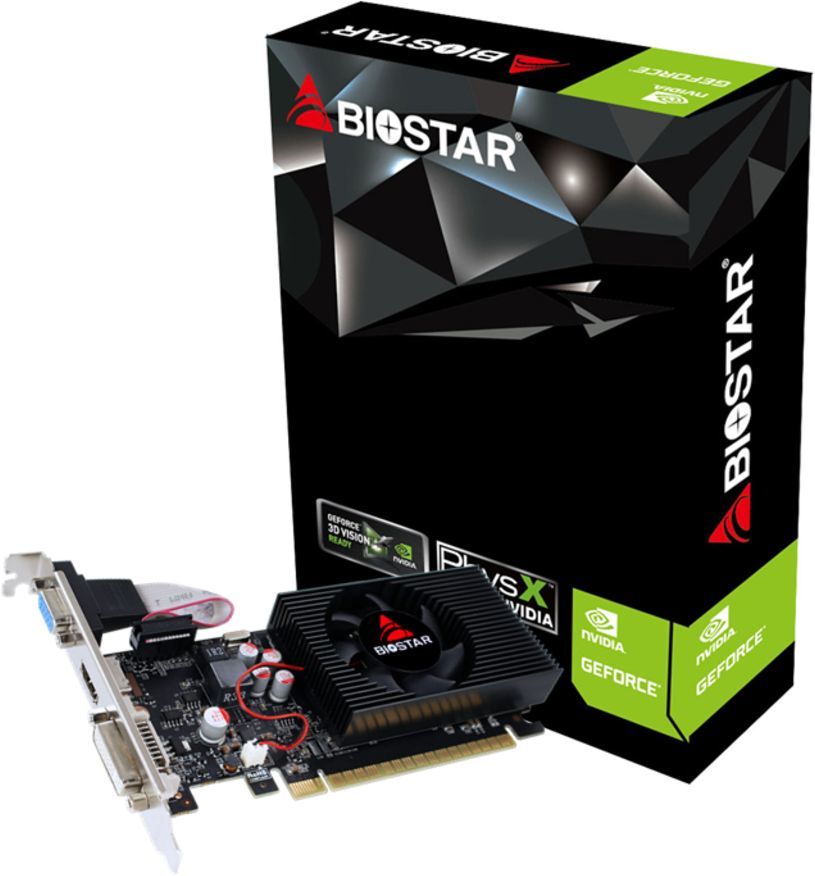 Видеокарта Biostar PCI-E GT730-4GB D3 LP (GF108) NVIDIA GeForce GT 730 4Gb 128bit GDDR3 700/1333 DVIx1 HDMIx1 CRTx1 HDCP Ret low profile