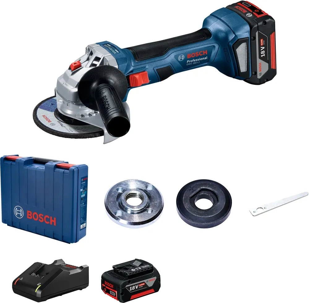 Углошлифовальная машина Bosch GWS 180-LI 11000об/мин рез.шпин.:M14 d=125мм жестк.кейс (06019H9025)