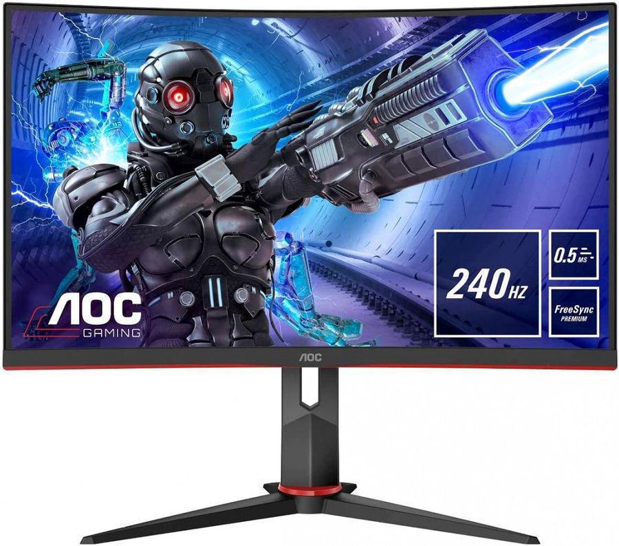 Монитор AOC 27" Gaming C27G2ZE черный/красный VA LED 0.5ms 16:9 HDMI матовая 300cd 178гр/178гр 1920x1080 240Hz FreeSync Premium DP FHD 5.5кг