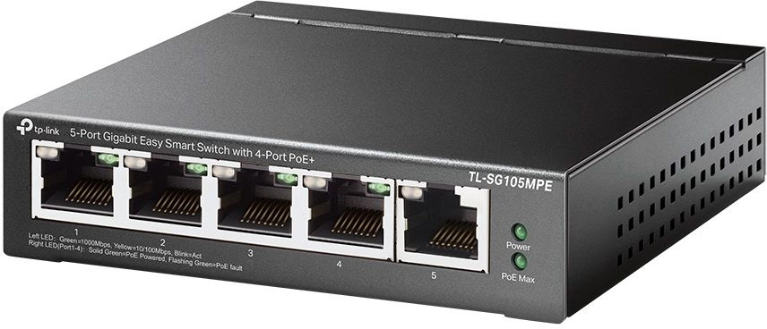 Коммутатор TP-Link TL-SG105MPE (L2) 5x1Гбит/с 4PoE+ 120W неуправляемый