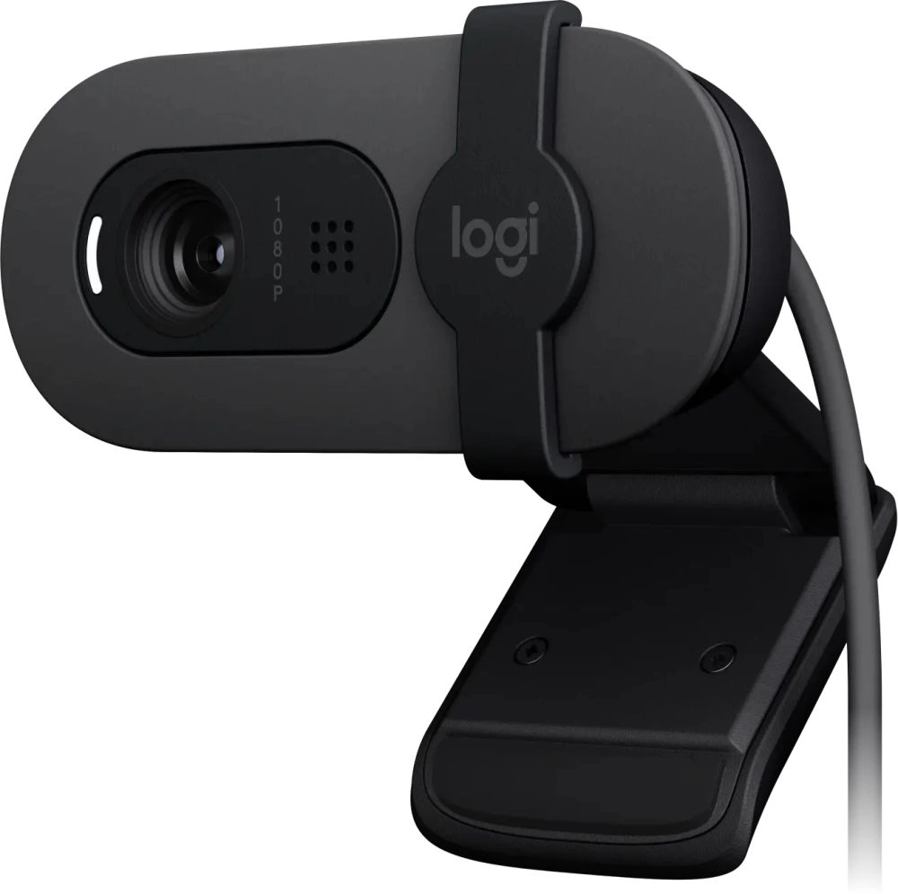 Камера Web Logitech HD Webcam Brio 100 черный 2Mpix (1920x1080) USB-A с микрофоном для ноутбука (960-001585)