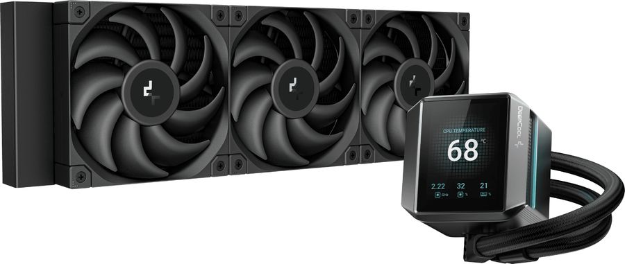 Система водяного охлаждения Deepcool Mystique 360 ARGB Soc-AM5/AM4/1151/1200/1700 черный 4-pin 36.49dB Al LCD 1847gr Ret (R-LX750-BKADSNC-G-1)