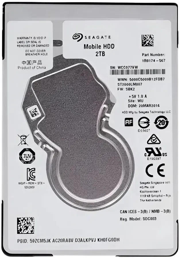 Жесткий диск Seagate SATA-III 2TB ST2000LM007 Notebook Mobile 4KN (5400rpm) 128Mb 2.5"