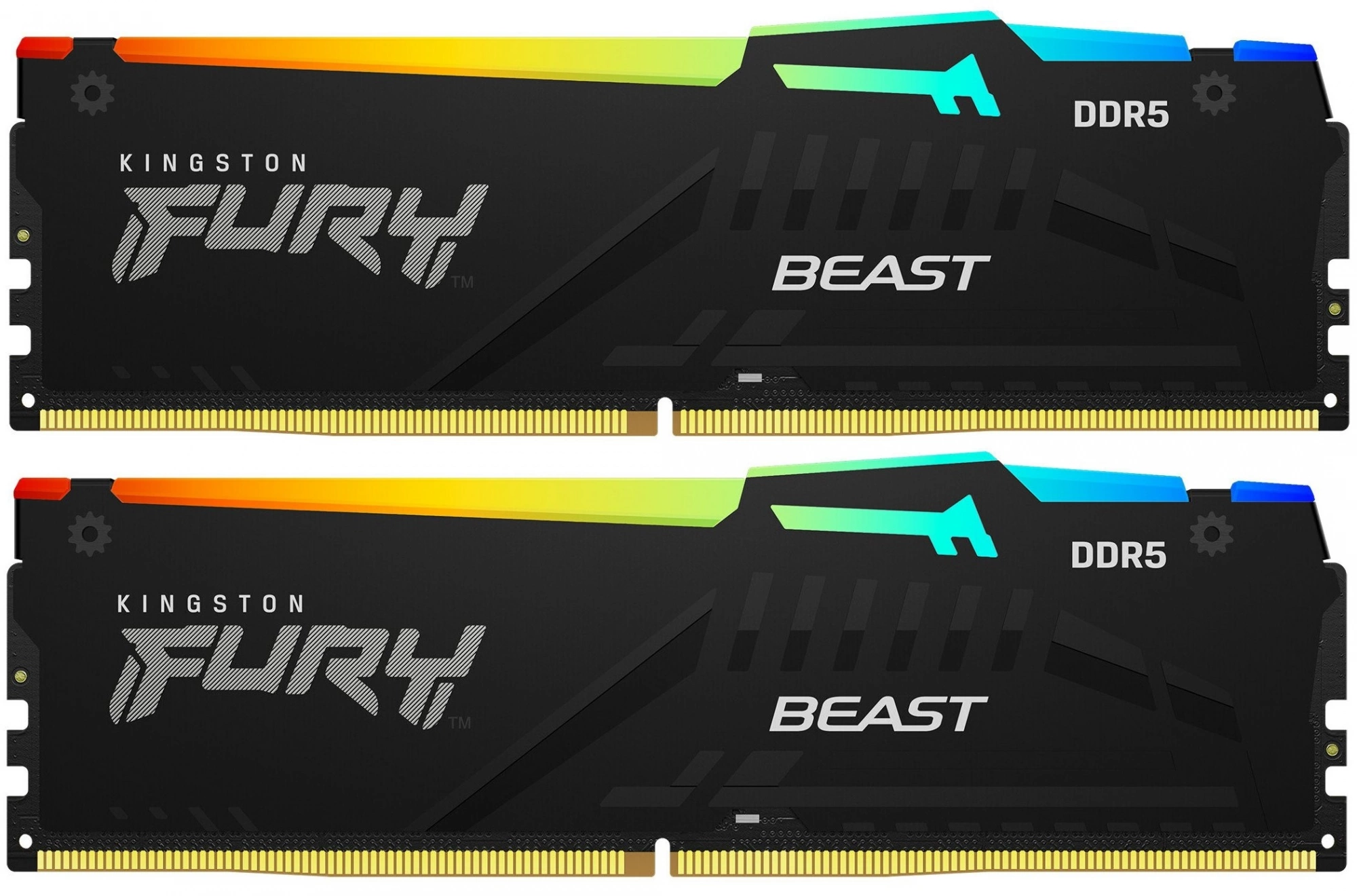 Память DDR5 2x8GB 6000MHz Kingston KF560C30BBEAK2-16 Fury Beast Black Expo RGB RTL Gaming PC5-48000 CL30 DIMM 288-pin 1.4В kit single rank с радиатором Ret