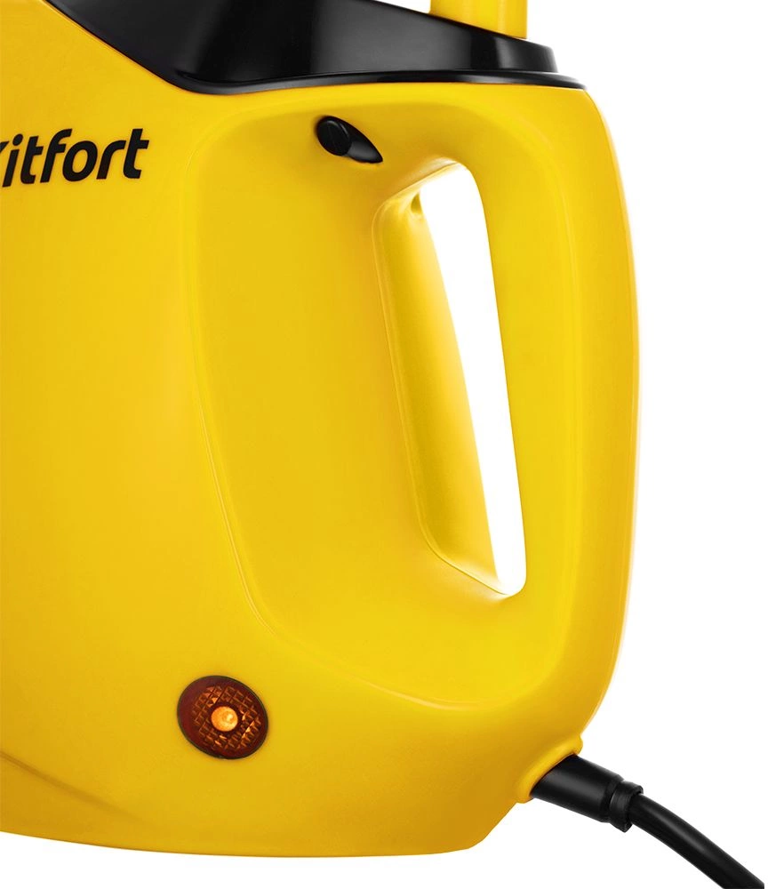Пароочиститель ручной Kitfort КТ-9140-1 1050Вт черный/желтый