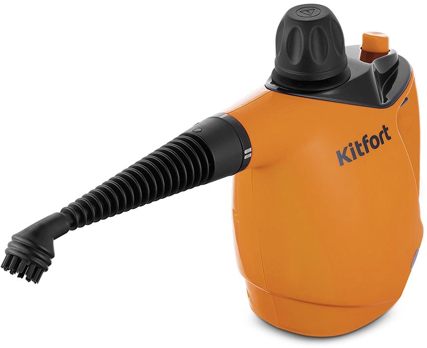 Пароочиститель ручной Kitfort КТ-9140-2 1050Вт черный/оранжевый