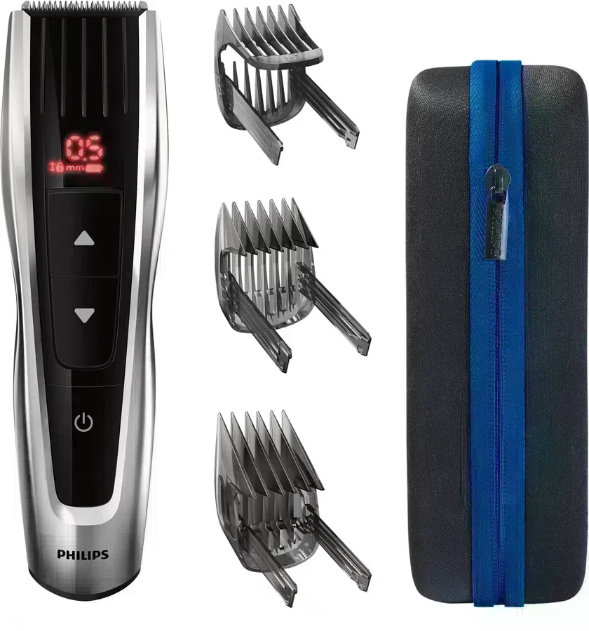 Машинка для стрижки Philips HC9420/15 серебристый/черный (насадок в компл:3шт)