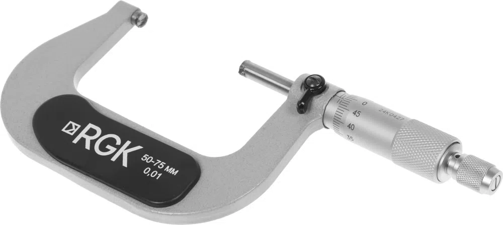 Микрометр RGK MCM-75 гладкий (МК) разм.шага 0.01мм серый черный (756983)