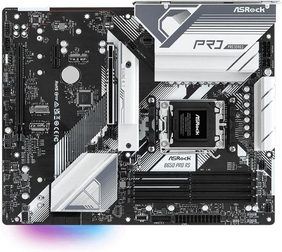 Материнская плата Asrock B650 PRO RS SocketAM5 AMD B650 4xDDR5 ATX AC`97 8ch(7.1) 2.5Gg RAID+HDMI+DP