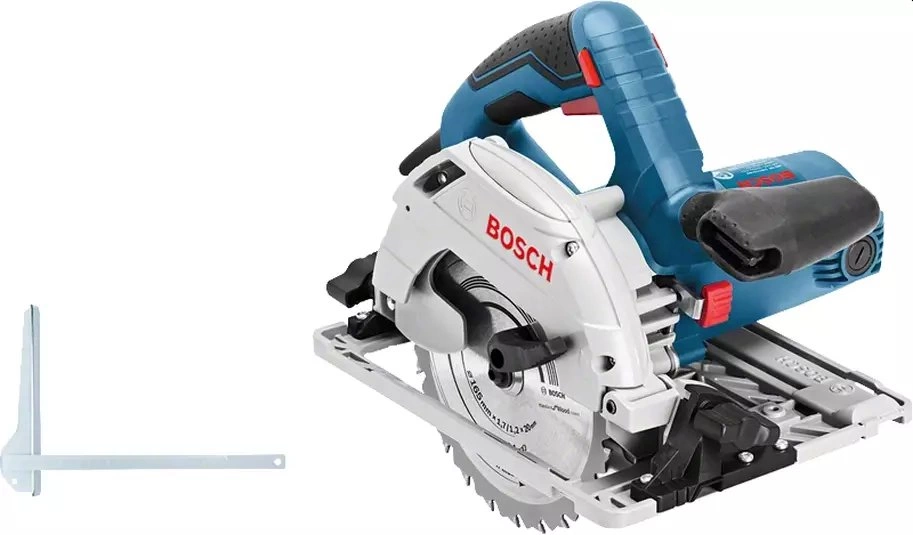 Циркулярная пила (дисковая) Bosch GKS 55+GCE 1350Вт (ручная) D диска.:165мм (0601682100)