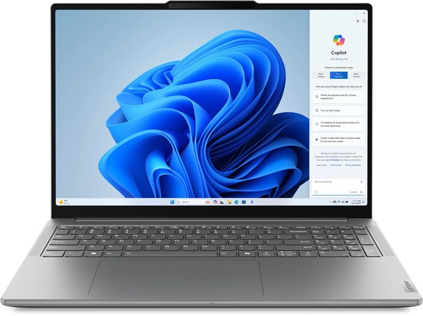 Ноутбук Lenovo Yoga Pro 9 16IMH9 Core Ultra 9 185H 64Gb SSD1Tb NVIDIA GeForce RTX4070 8Gb 16" IPS 3.2K (3200x2000) Windows 11 Home grey WiFi BT Cam (83DN006BRU)