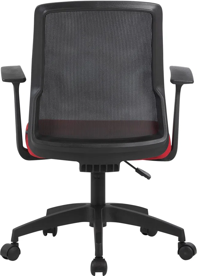 Кресло Cactus CS-MC222-BKRD черный сиденье темно-красный сетка/ткань низк.спин. крестов. пластик пластик черный