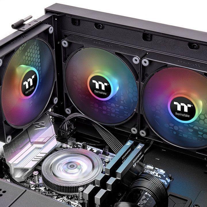 Вентилятор для корпуса Thermaltake CT120 Sync ARGB 120х120x25 черный 4-pin 25.8дБ (упак.:2шт) (CL-F149-PL12SW-A) Ret