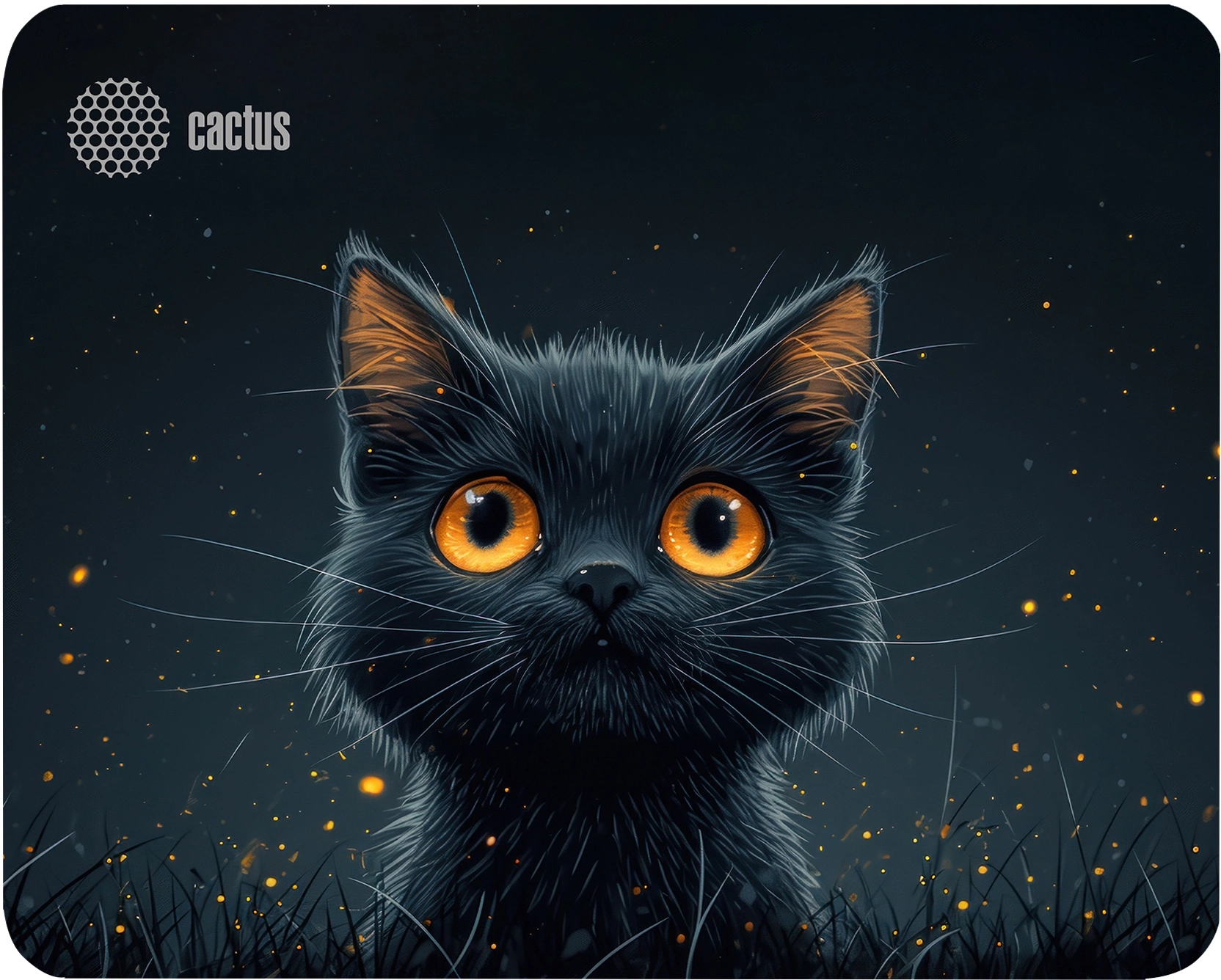 Коврик для мыши Cactus Black Cat черный/рисунок 250x200x3мм (CS-MP-D09S)