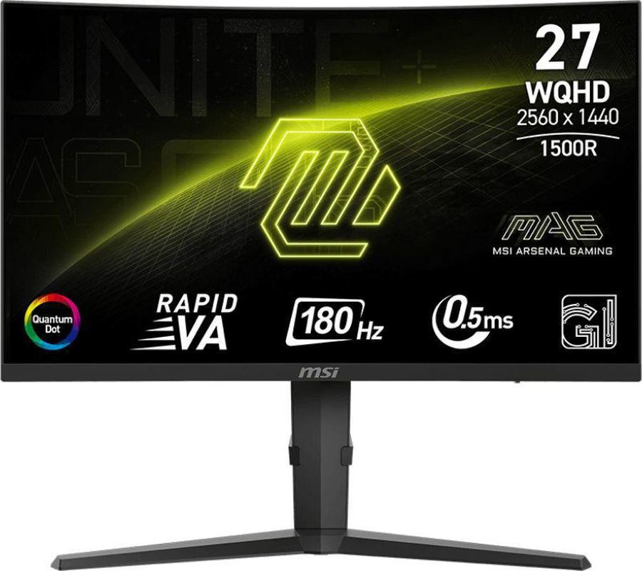 Монитор MSI 27" MAG 275CQRF QD E2 черный VA LED 16:9 HDMI полуматовая HAS Piv 5000:1 300cd 178гр/178гр 2560x1440 180Hz DP WQ USB 5.7кг