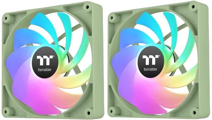 Вентилятор для корпуса Thermaltake CT140 Sync Matcha Reverse ARGB 140х140x25 зеленый 4-pin 32.8дБ (упак.:2шт) (CL-F201-PL14MG-A) Ret