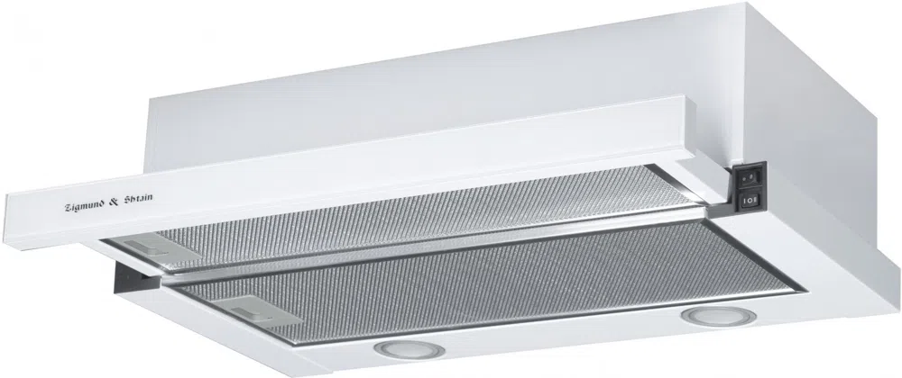 Вытяжка встраиваемая Zigmund & Shtain K 017.6 W белый управление: кнопочное (1 мотор)