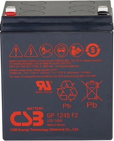 Батарея для ИБП CSB GP 1245 F2 (12V16W) 12В