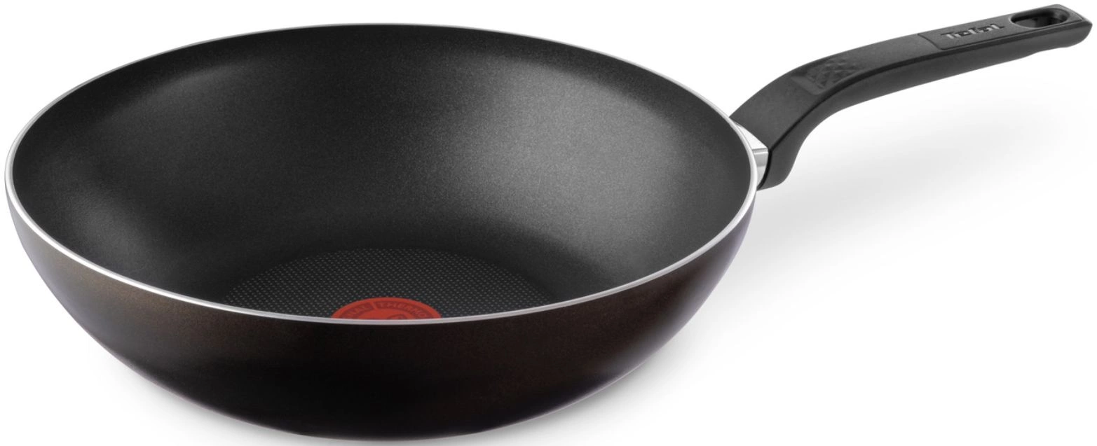 Сковорода ВОК (WOK) Tefal Easy Plus 4237628 круглая 28см ручка несъемная (без крышки) черный (9100054099)