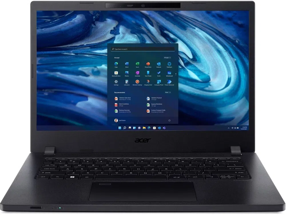 Ноутбук Acer TravelMate P2 TMP214-54 Core i5 1235U 8Gb SSD256Gb Intel Iris Xe graphics 14" IPS FHD (1920x1080) Windows 11 Pro 64 black WiFi BT Cam (NX.VYAEK.00F)