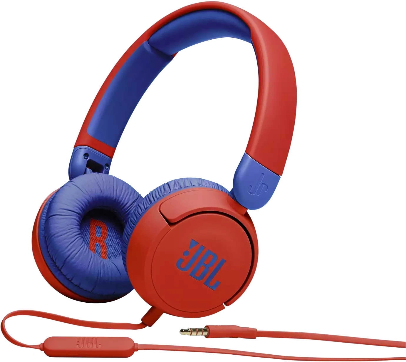 Гарнитура накладные JBL JR310 1м красный/синий проводные оголовье (JBLJR310RED)
