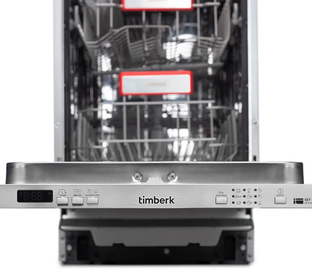 Посудомоечная машина Timberk Set&Dry T-DW45BI103 серебристый (узкая)