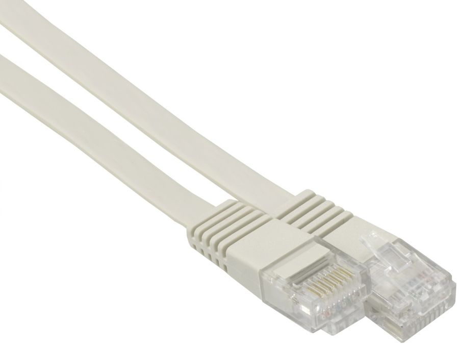 Патч-корд Buro Flat 10Гбит/с UTP 4 пары cat.5E Cu molded 1.5м серый RJ-45 (m)-RJ-45 (m) (BU-5E-FLAT-1.5M-G)