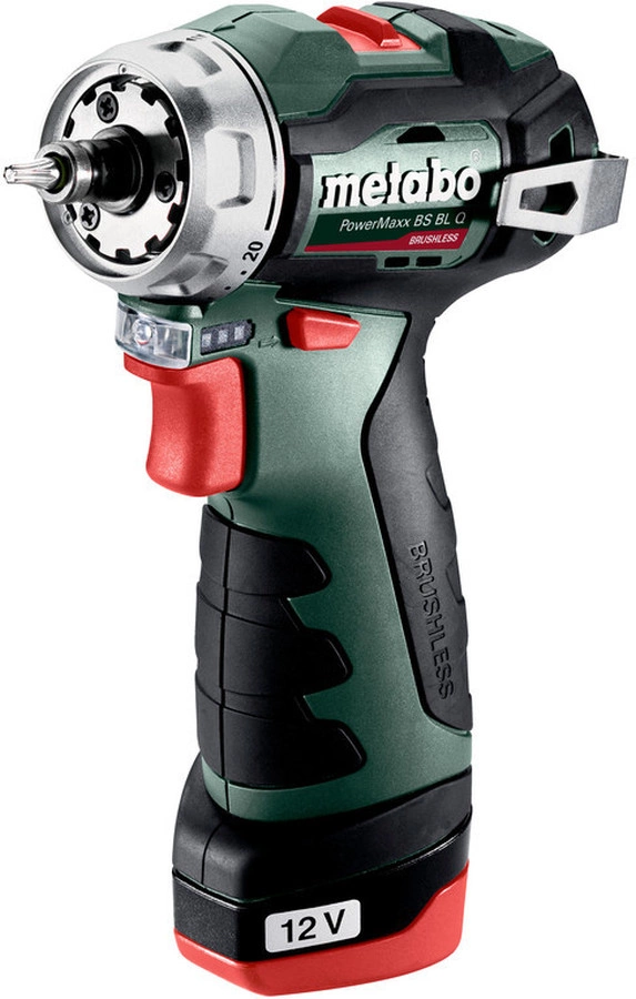 Дрель-шуруповерт Metabo PowerMaxx BS BL Q аккум. патрон:шестигр.1/4" (кейс в комплекте) (T03490)