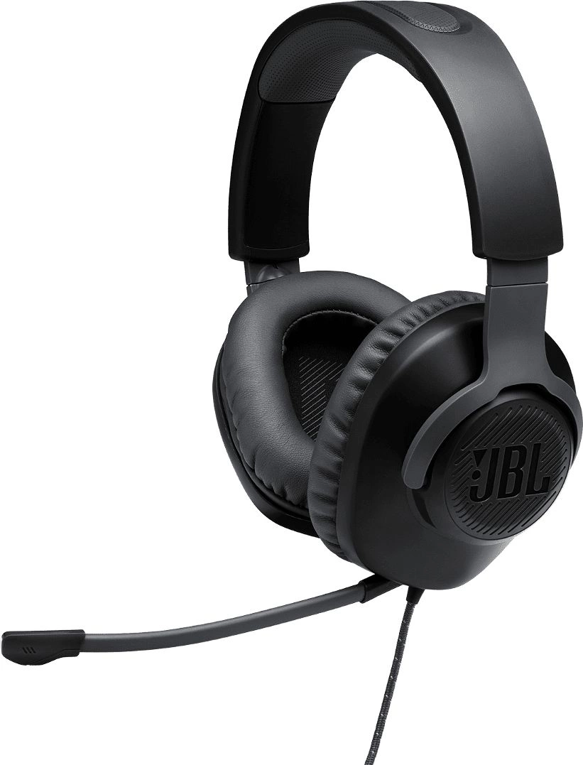 Гарнитура накладные JBL Quantum 100 1.2м черный проводные оголовье (JBLQUANTUM100BLK)