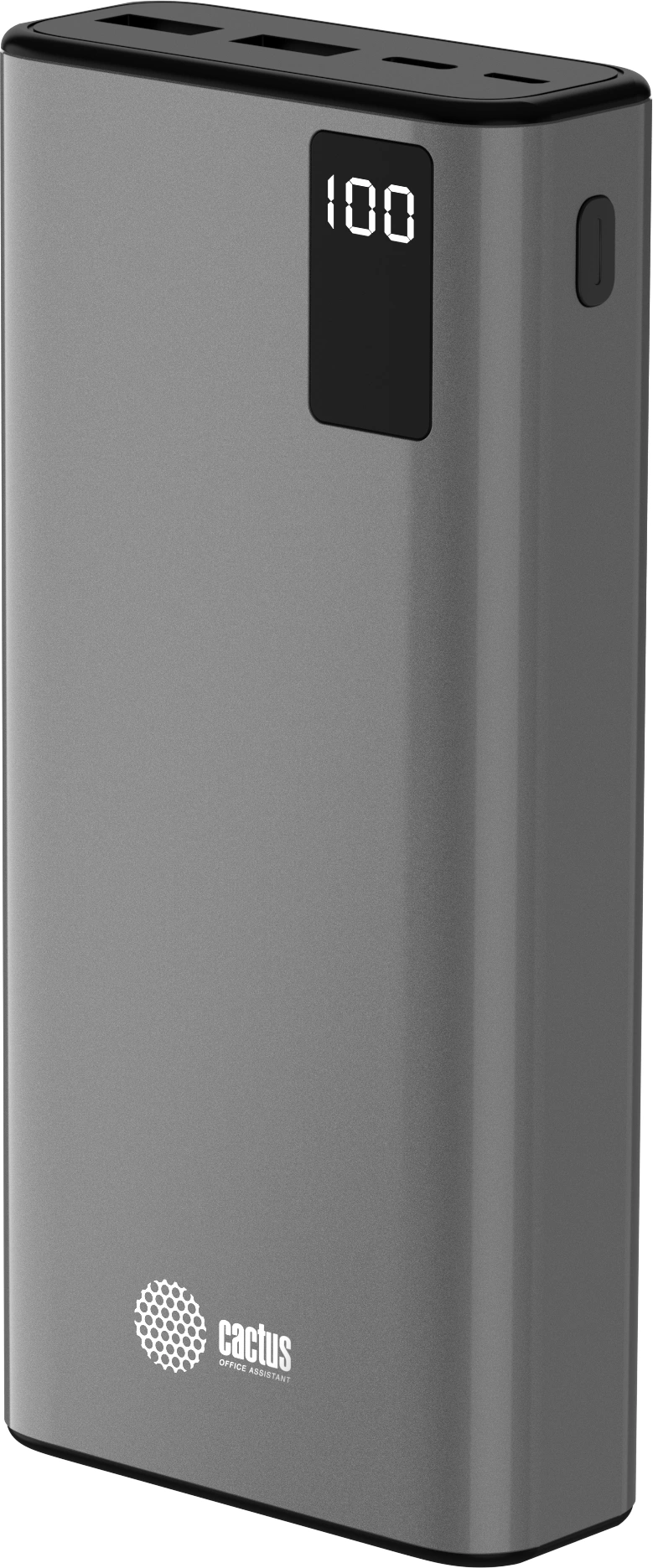 Мобильный аккумулятор Cactus CS-PBFSFA-20000 20000mAh 4.5A 2xUSB-A/USB-C серый