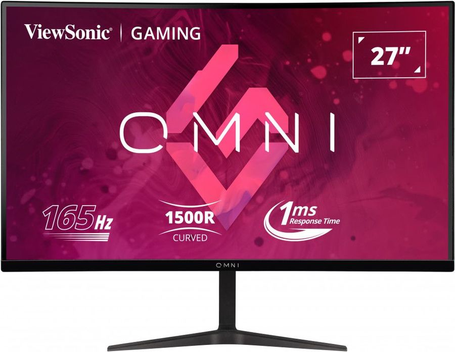 Монитор ViewSonic 27" VX2718-2KPC-MHD черный VA LED 16:9 HDMI M/M матовая 250cd 178гр/178гр 2560x1440 165Hz FreeSync Premium DP 2K 3.9кг