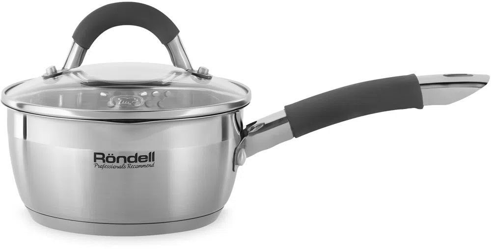 Ковш Rondell Flamme RDS-026 1.3л. d=16см (с крышкой) стальной