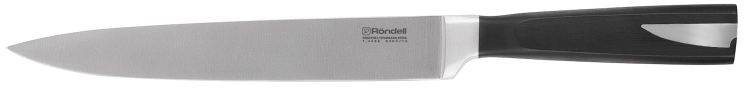 Нож кухонный Rondell Cascara RD-686 стальной разделочный лезв.200мм прямая заточка черный блистер