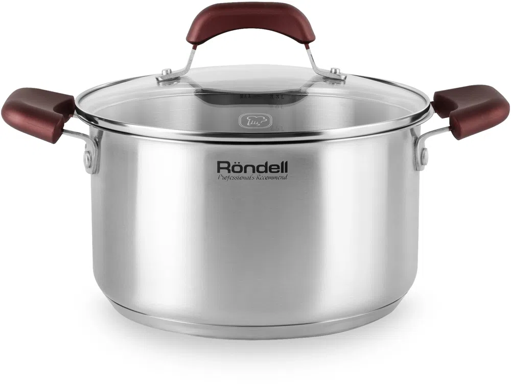 Кастрюля Rondell Bojole RDS-737 5.6л. d=24см (с крышкой) стальной