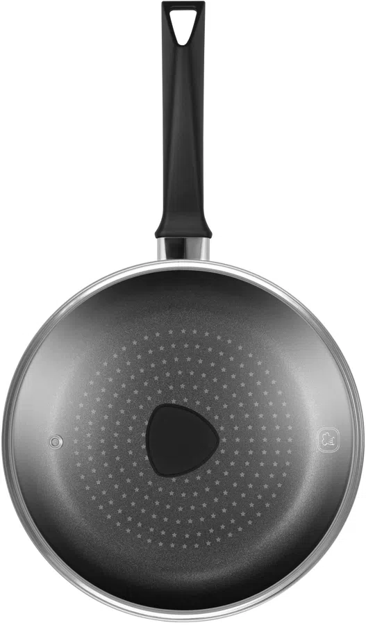 Сковорода Rondell Arabesco RDA-874 круглая 28см покрытие: Xylan Plus ручка несъемная (с крышкой) серый