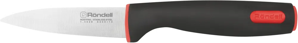 Набор ножей кухон. Rondell Urban RD-1011 компл.:4предм. с ножеточкой черный/красный блистер