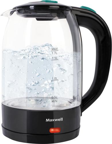 Чайник электрический Maxwell MW-1044 1.7л. 2200Вт корпус: пластик/стекло