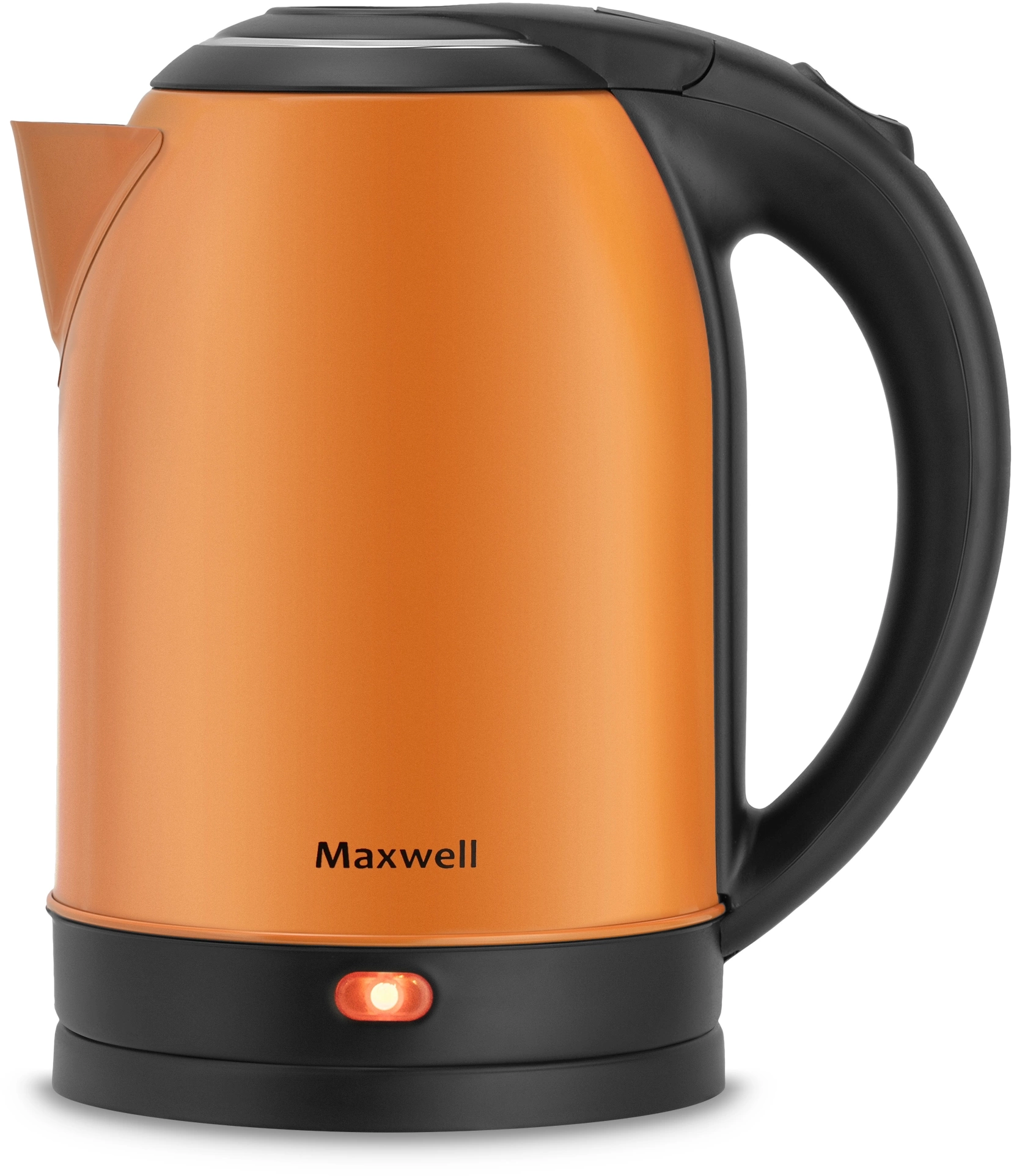 Чайник электрический Maxwell MW-1098 1.7л. 2200Вт оранжевый корпус: металл