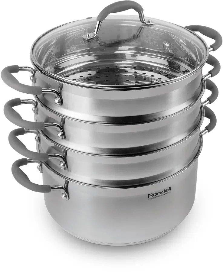 Кастрюля-пароварка Rondell RDS-1103 16.7л. d=26см (с крышкой) стальной