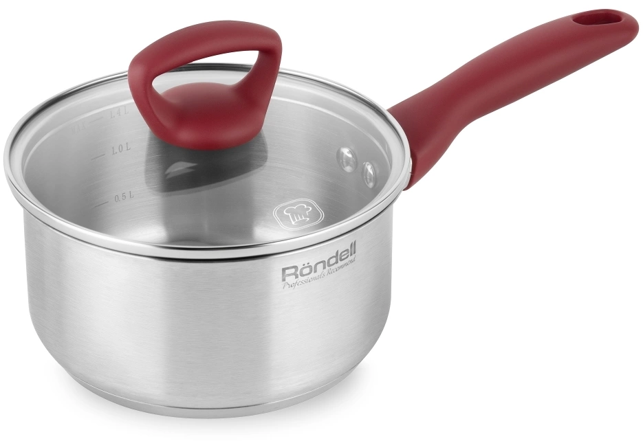 Ковш Rondell Heidi RDS-1111 1.4л. d=16см (с крышкой) стальной