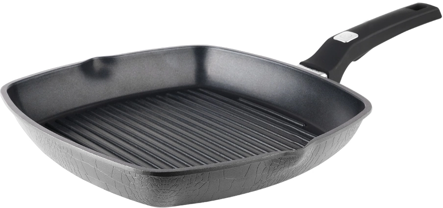 Сковорода-гриль Rondell Escurion Grey RDA-1124 квадратная 28см покрытие: TriTitan ручка несъемная (без крышки) серый