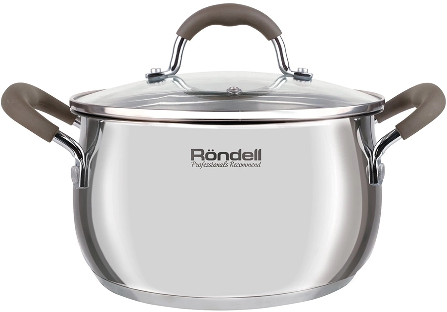 Кастрюля Rondell Konzept RDS-1229 3.3л. d=20см (с крышкой) стальной