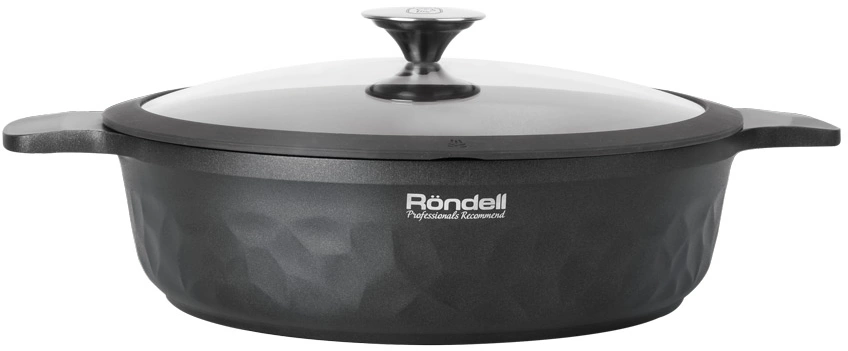 Сотейник Rondell ArtDeco RDA-1255 4.3л. d=28см (с крышкой) черный