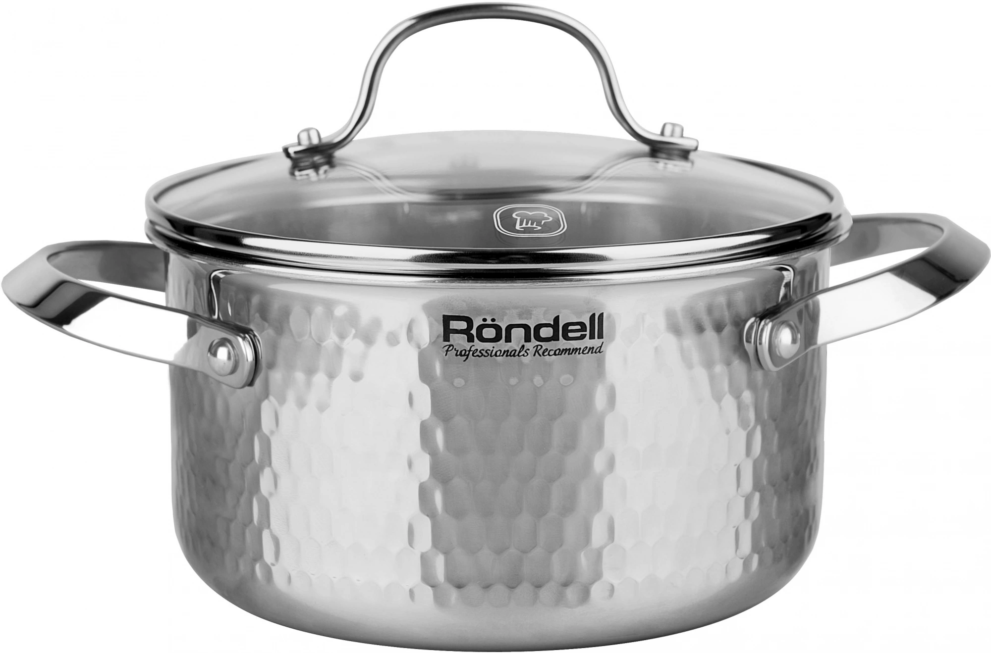 Кастрюля Rondell RainDrops RDS-1294 3.2л. d=20см (с крышкой) стальной