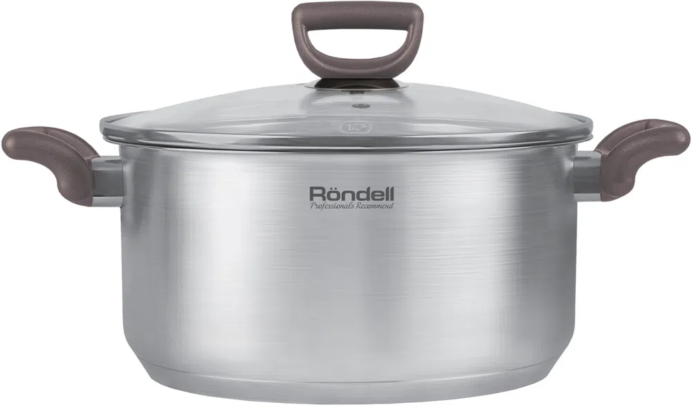 Кастрюля Rondell Fest RDS-1323 4.8л. d=24см (с крышкой) стальной