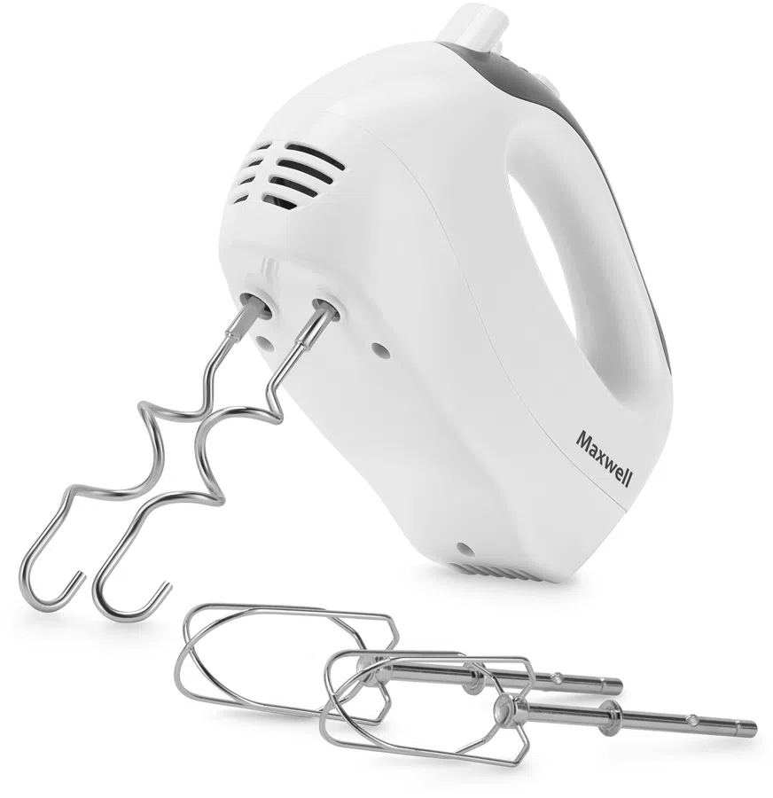 Миксер ручной Maxwell MW-1356 W 300Вт белый/серый