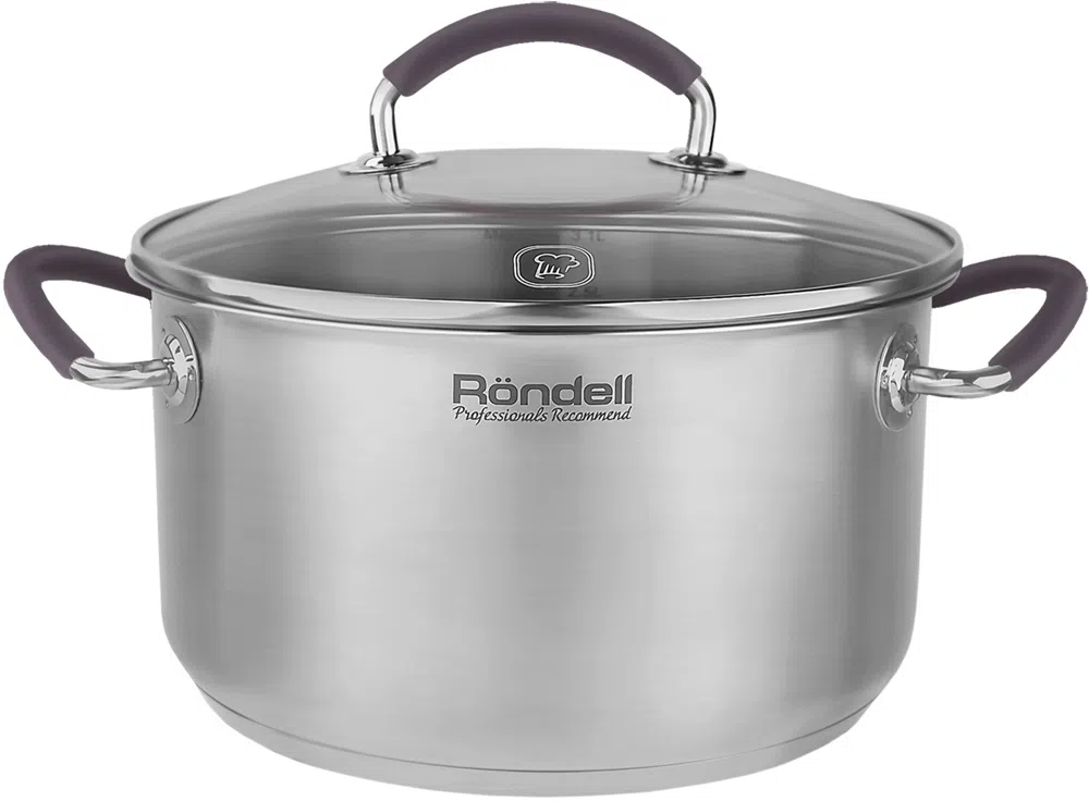 Кастрюля Rondell Akzent RDS-1388 3.1л. d=20см (с крышкой) стальной