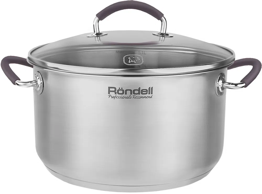Кастрюля Rondell Akzent RDS-1389 5.1л. d=24см (с крышкой) стальной